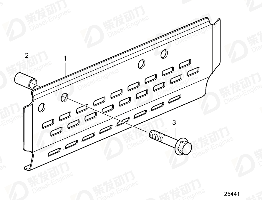 volvo penta Heat shield 21549253 Drawing volvo penta Heat shield 21549253 Drawing